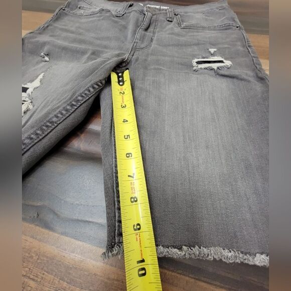 Original Use Skinny Jean Short Ripped Distressed Denim Gray Wash Men's Size 30 - Picture 4 of 10